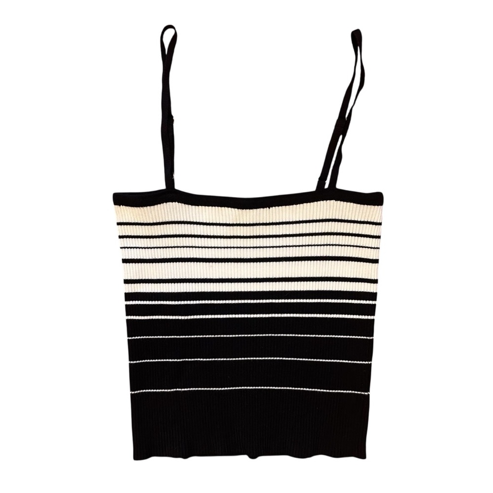 Charlotte Russe Black and White Striped Women's Top